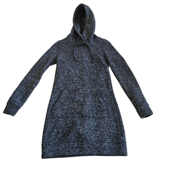 Fabletics womens XS heathered black hooded sweater tunic dress - Picture 4 of 8